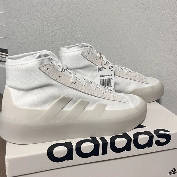 NWT Men's Adidas Znsored Hi White Sneakers - Picture 11 of 12